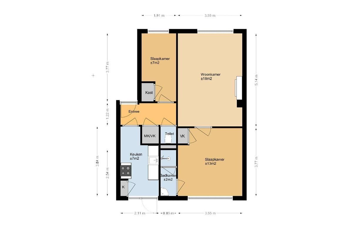 After: Apartment Floor Plan Redraw